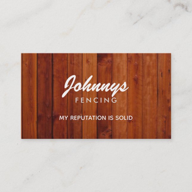 Fencing Slogans Business Cards (Front)