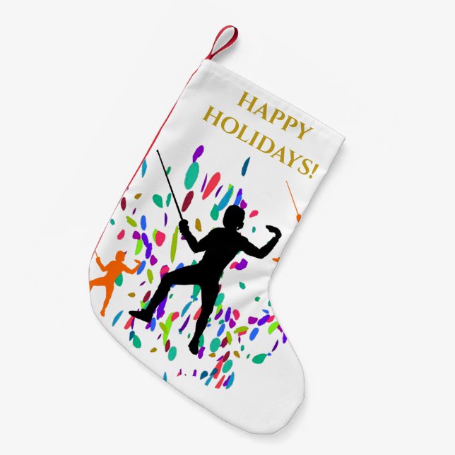 FENCING   SMALL CHRISTMAS STOCKING (Front (Hanging))