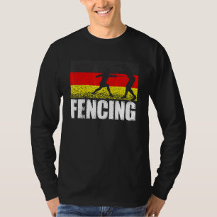 Fencing Sport Germany Flag German Fencer Athletes T-Shirt