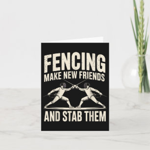 Fencing Sport Novelty For Men Women Fencer Fencing Card