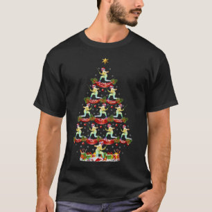 Fencing Sports Xmas Tree Lighting Fencing Christma T-Shirt
