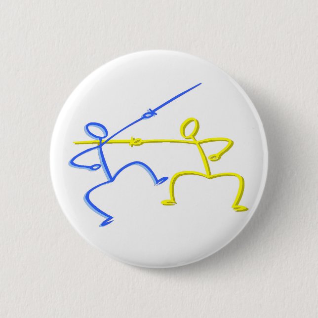 Fencing T-shirts and Gifts. 6 Cm Round Badge (Front)