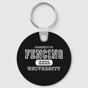Fencing Univeristy Dark Key Ring