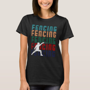 Fencing Vintage Retro Design Fencer T-Shirt