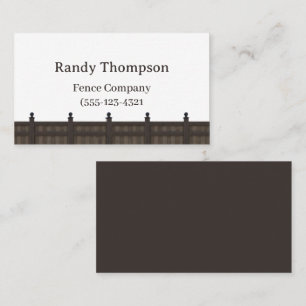  Fencing With A wood In Background  Business Card