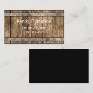 Fencing With A wood In Background  Business Card