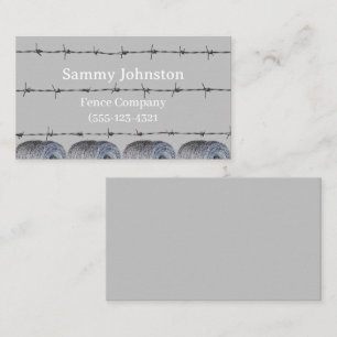  Fencing With Barb Wire on it   Business Card