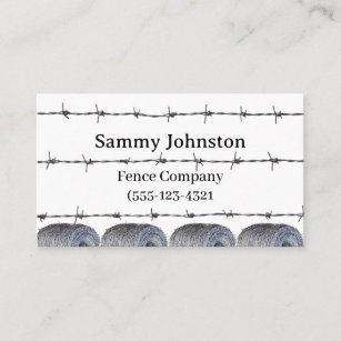  Fencing With Barb Wire on it   Business Card