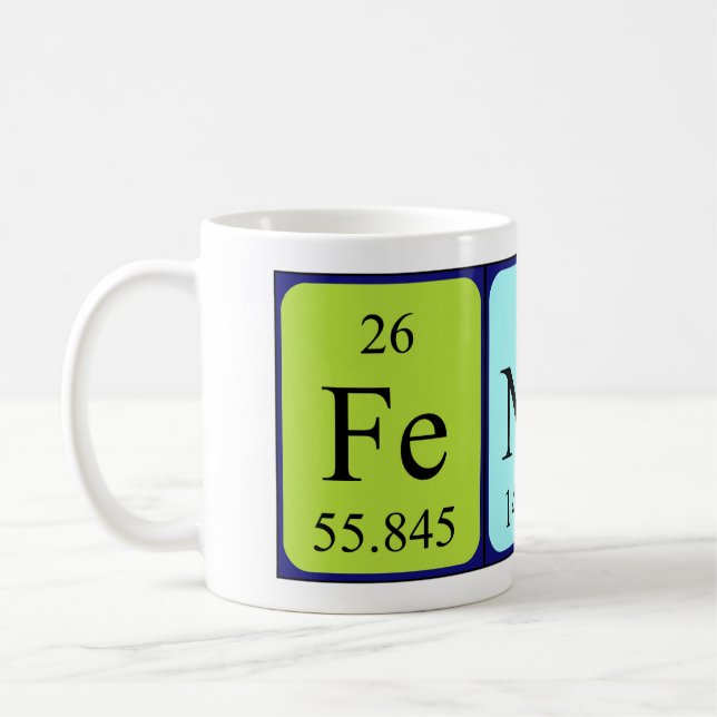 Fender periodic table name mug (Left)