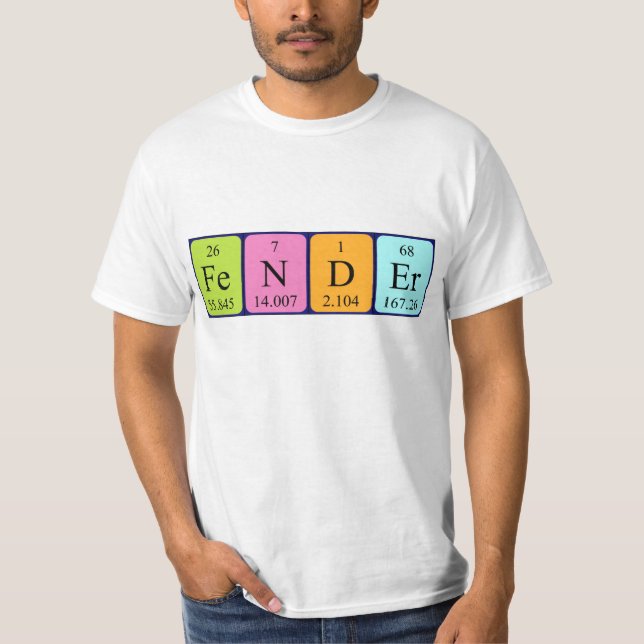 Fender periodic table name shirt (Front)