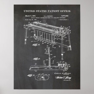 Fender Steel Guitar Patent- Cute Guitar Lover Gift Poster