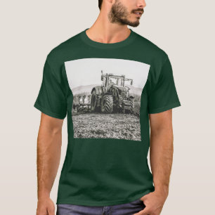 Fendt Tractor Ploughing in The Surrey Hills UK T-Shirt