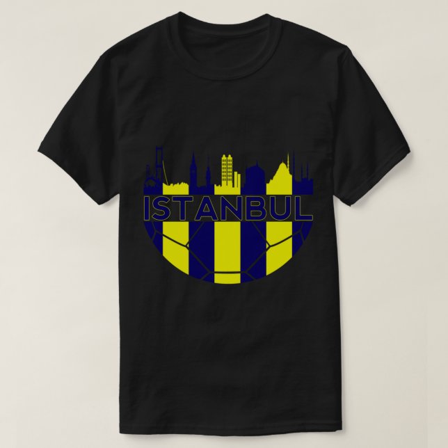 Fenerbahce neighbourhood Istanbul Turkey skyline f T-Shirt (Design Front)