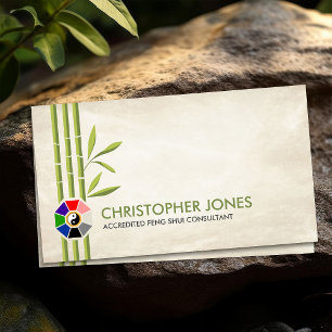 Feng Shui Bagua / Pakua and Lucky bamboo Business Card