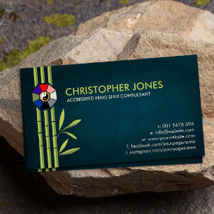 Feng Shui Bagua / Pakua and Lucky bamboo Business Card