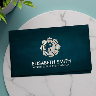 Feng Shui Bagua / Pakua Lotus mandala Business Card