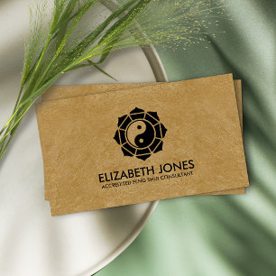 Feng Shui Bagua / Pakua Lotus mandala Business Card