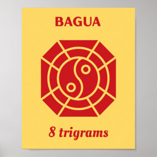 Feng Shui - Bagua Red Poster