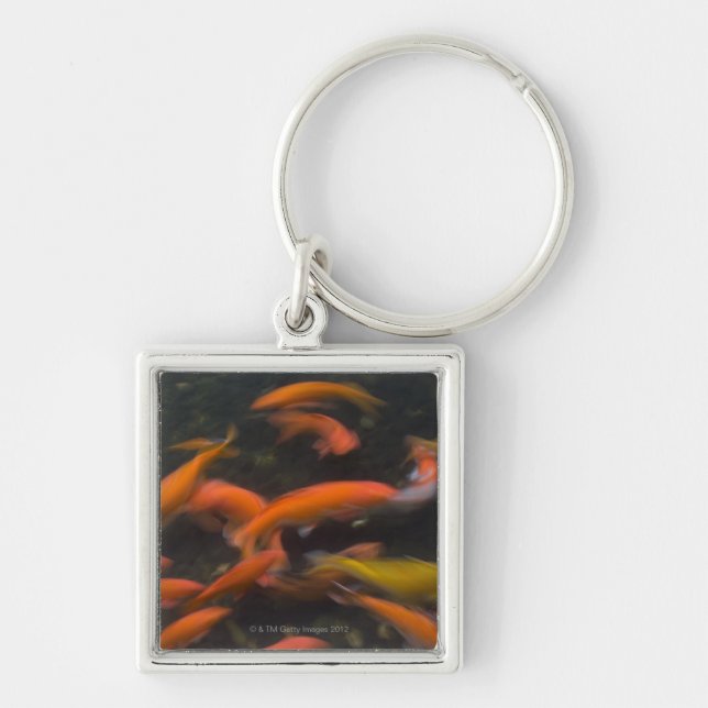 Feng Shui believe koi fish bring good luck. Key Ring (Front)