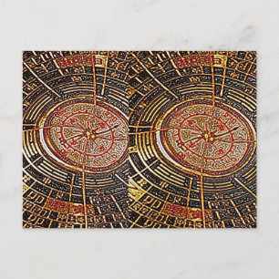 FENG SHUI COMPASS POSTCARD