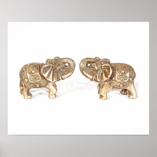 Feng Shui Double Elephant Poster