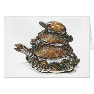 Feng Shui Triple Turtle - Gold