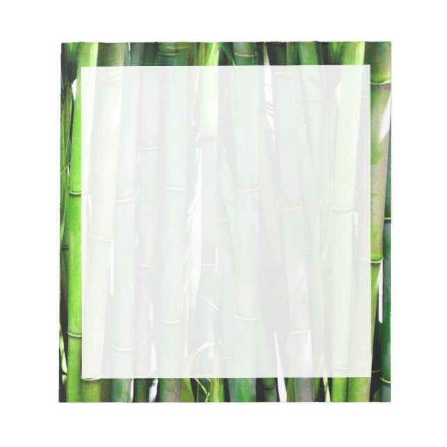 Feng Shui Wealth Growth Green Bamboo Notepad (Front)