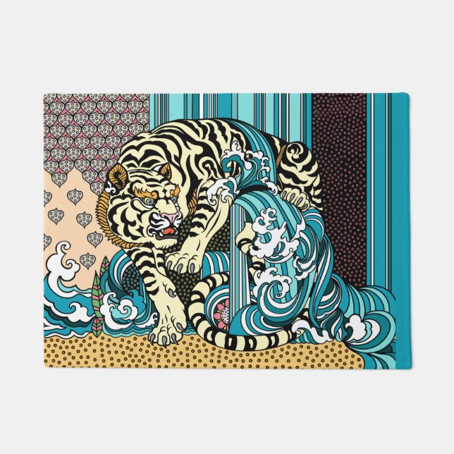 Feng Shui White Tiger Doormat (Front)