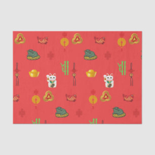 Fengshui Good Luck, Money and Abundance Symbols  Tissue Paper