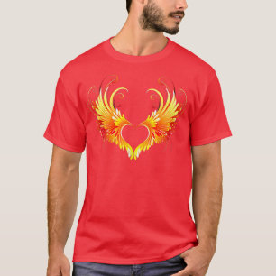 Feni Dragon Heart Wings Fantasy Fairy Tale on Back T-Shirt