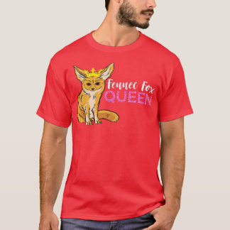 Fennec Fo Queen Crown Fennec Fo Lover Animal Ears T-Shirt
