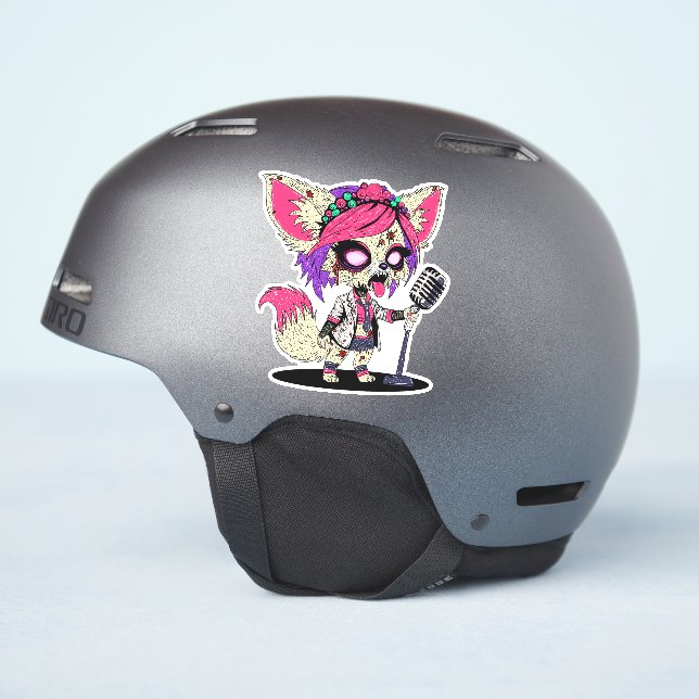 Fennec Fox 80s Pop Star Zombie (Helmet Side)