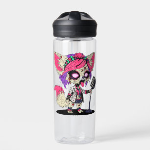 Fennec Fox 80s Pop Star Zombie Water Bottle