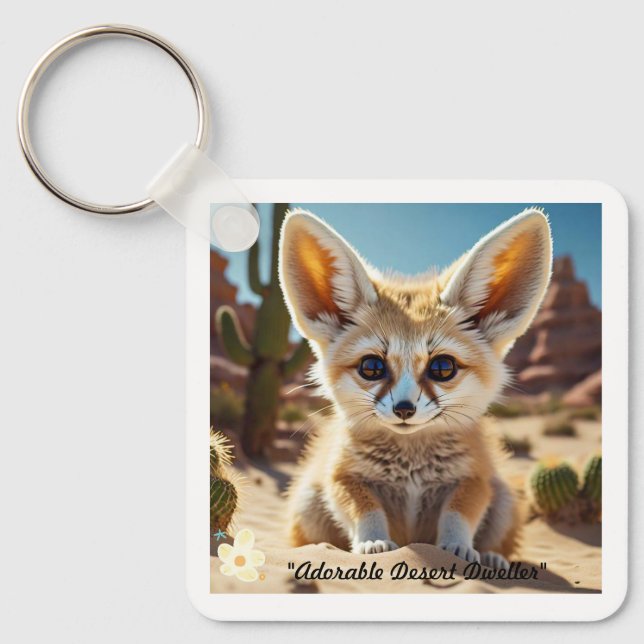 "Fennec Fox Bliss" Key Ring (Front)