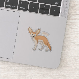 Fennec fox cartoon illustration