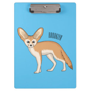 Fennec fox cartoon illustration clipboard