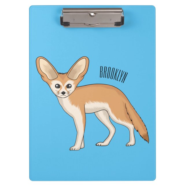 Fennec fox cartoon illustration  clipboard (Front)