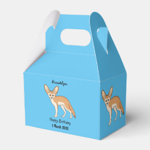 Fennec fox cartoon illustration favour box