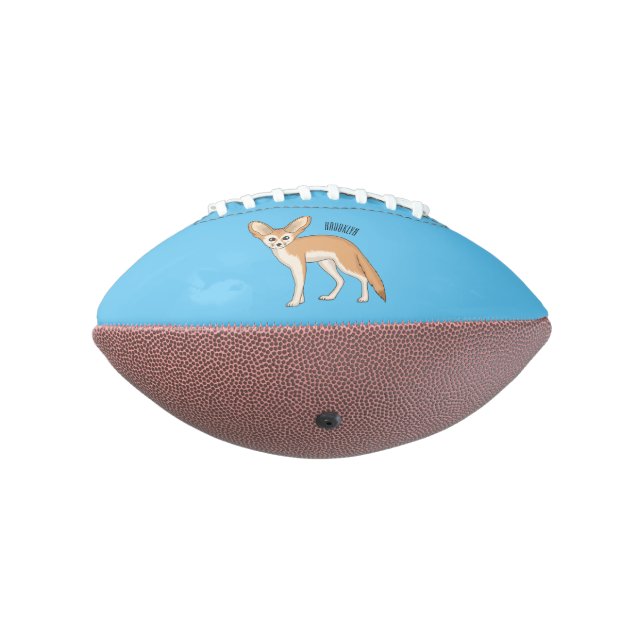 Fennec fox cartoon illustration football (Rotated 270)