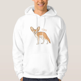 Fennec fox cartoon illustration hoodie