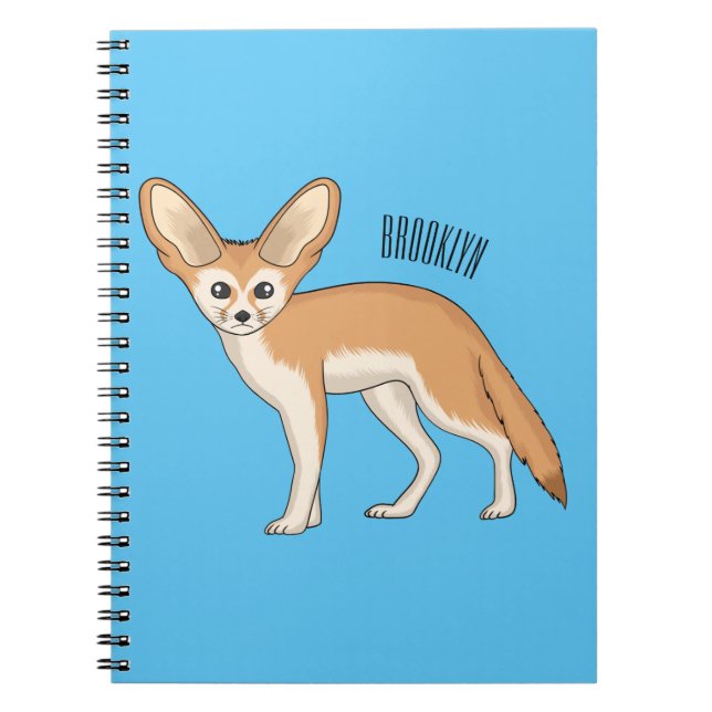 Fennec fox cartoon illustration notebook (Front)