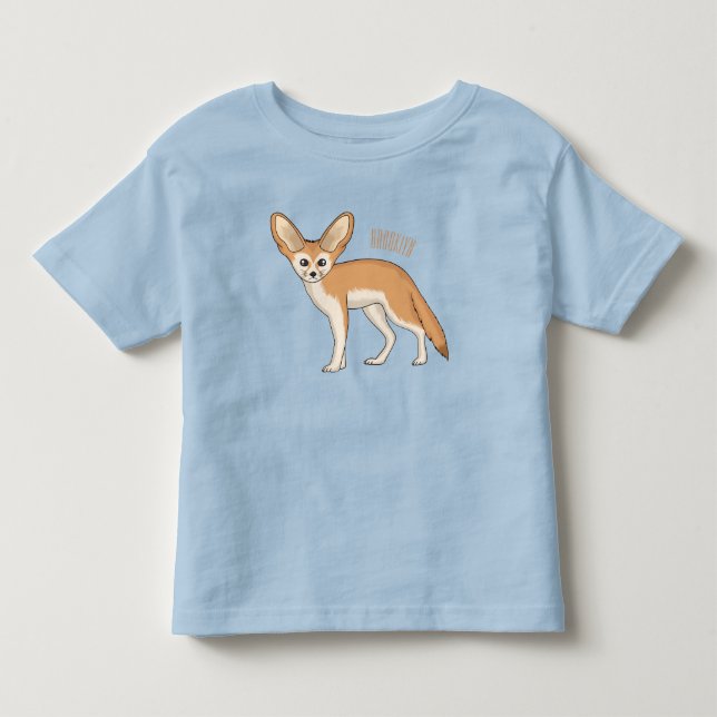 Fennec fox cartoon illustration toddler T-Shirt (Front)