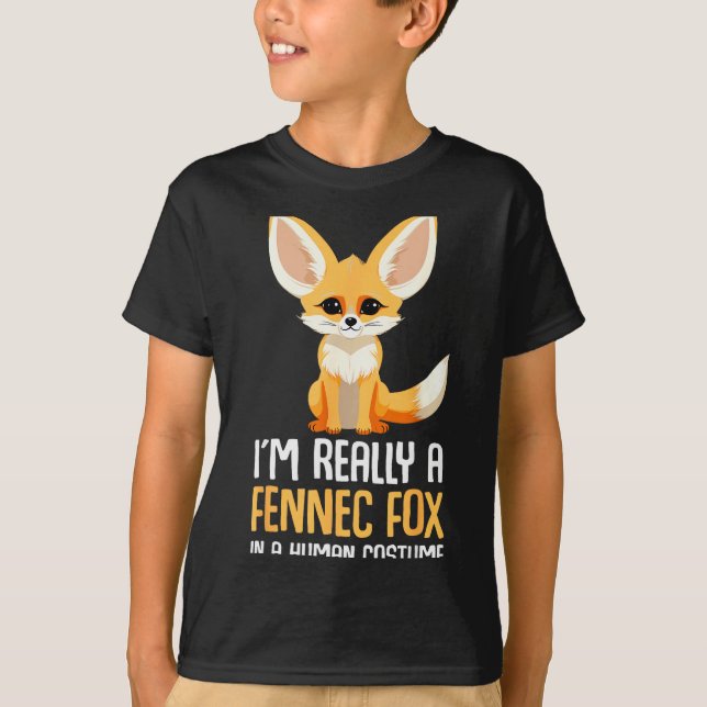 Fennec Fox Costume Girls Fox  T-Shirt (Front)