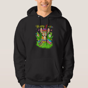 Fennec Fox Floral Easter Egg Funny Fennec Fox Eas Hoodie