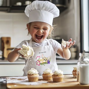 Fennec Fox Flowers Cute Kids Apron