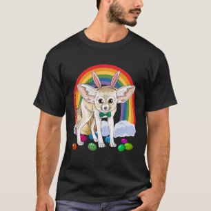 Fennec Fox Happy Easter Eggs Bunny T-Shirt