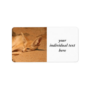 Fennec Fox Label