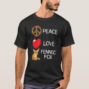 Fennec Fox Love Peace Heart Unity Animal Fennec Fo T-Shirt