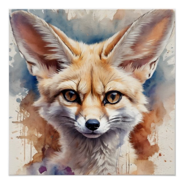 Fennec Fox no 2 Glossy Poster (Front)