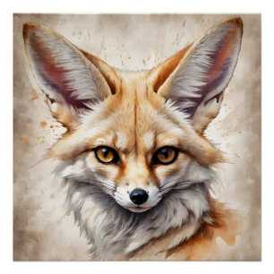 Fennec Fox no 7 Glossy Poster